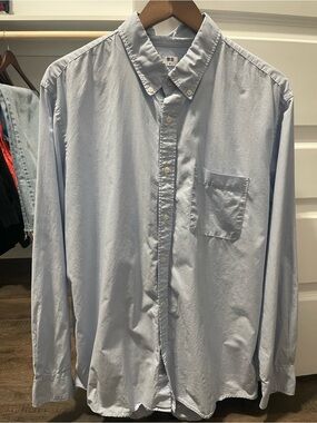 Men’s Shirt Uniqlo Light Blue Button-Down Long Sleeve XL